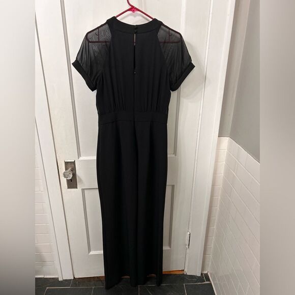 Vince Camuto Black Jumpsuit with Sheer Sleeves - Picture 4 of 6